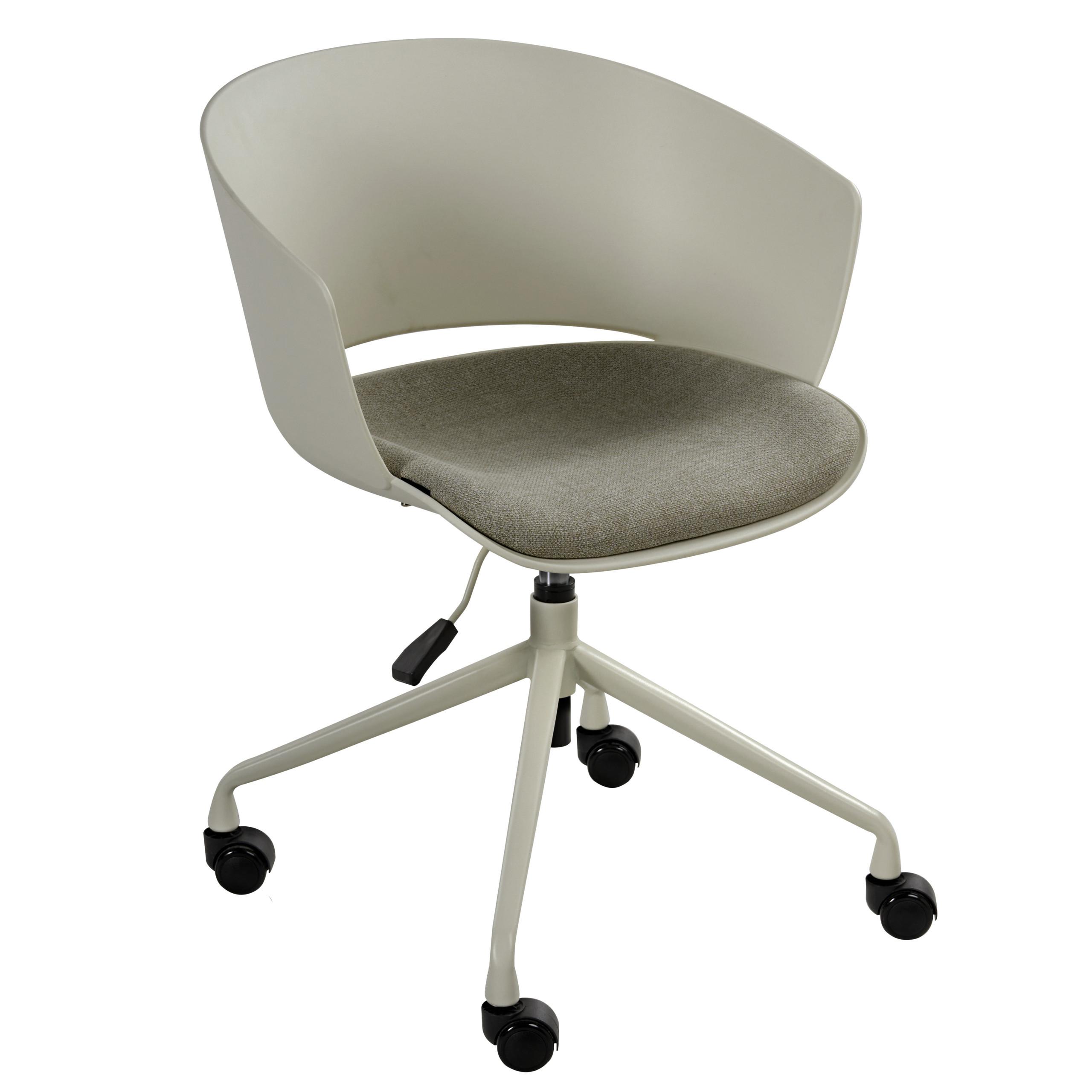 BÜROSTUHL Dunkelgrün Gleeful - Dunkelgrün/Schwarz, Textil (64/77/64cm) - Beliani