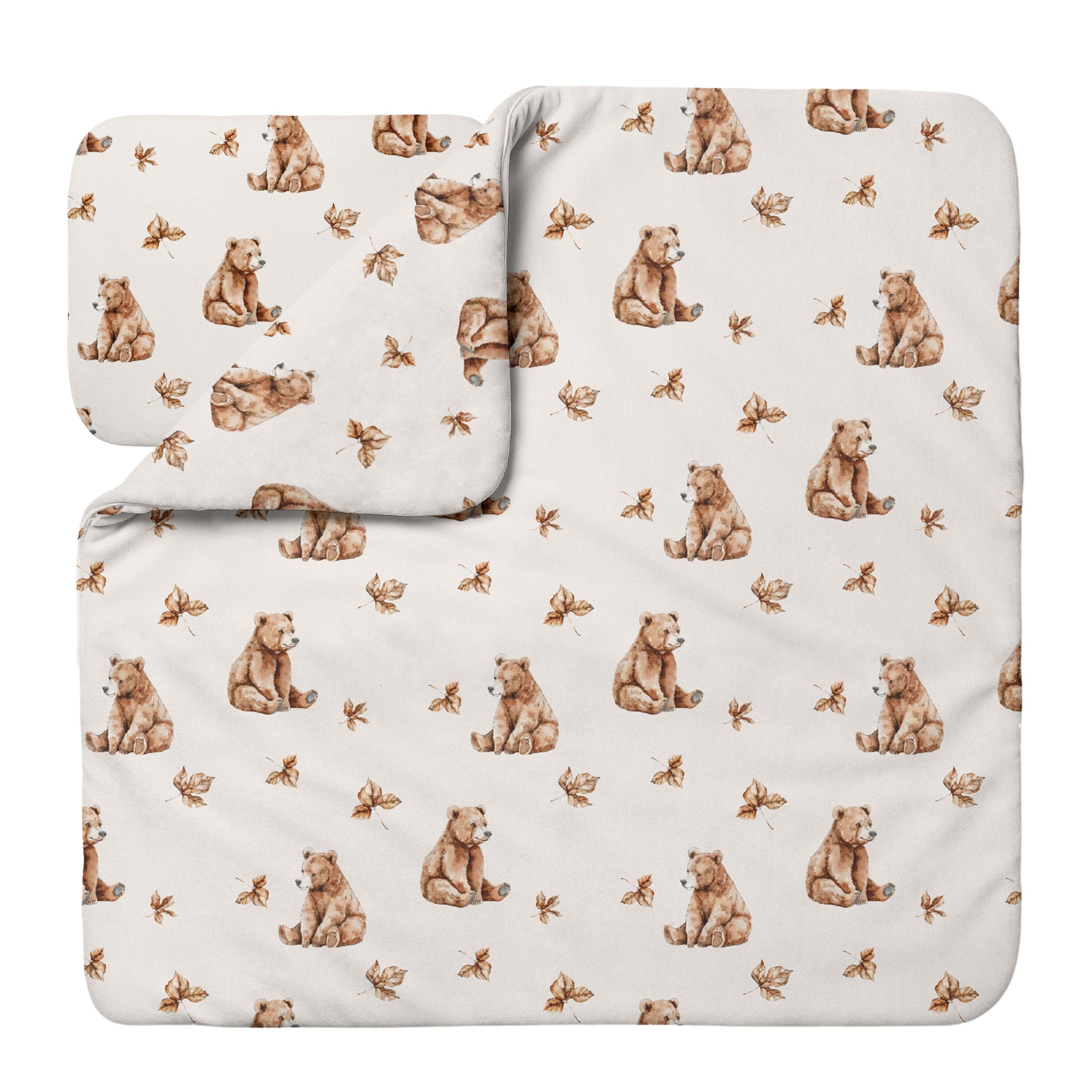 BABY Bambus-Bettwäsche Bärchen - Beige, Textil (75/75cm) - waldin