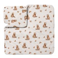 BABY Bambus-Bettwäsche Bärchen - Beige, Textil (75/75cm) - waldin