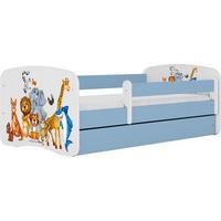 KINDERBETT Emily mit Schublade und Matratze, Blau 80x160 cm - Braun, Holzwerkstoff (160/80cm) - WFL GROUP