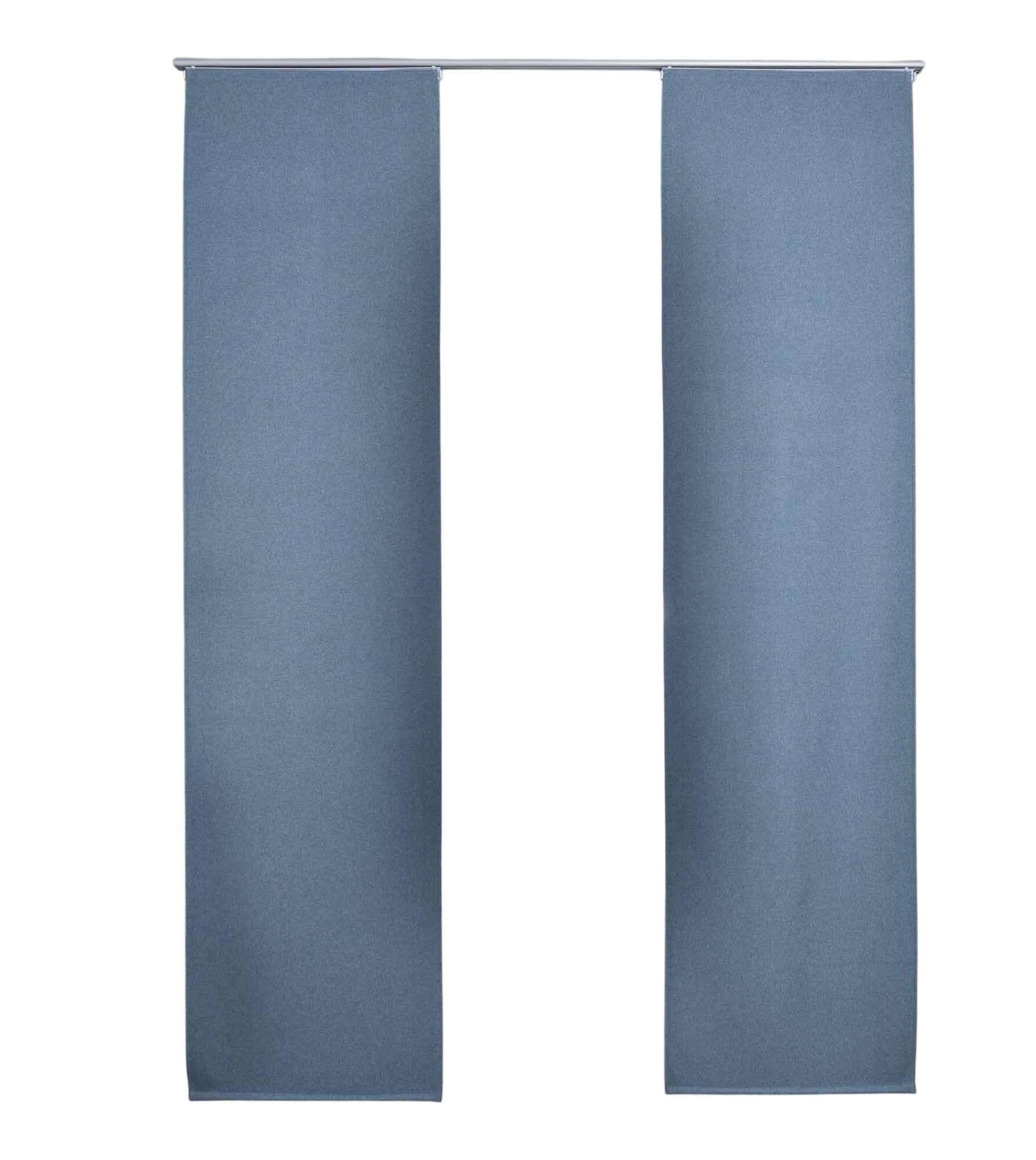 SCHIEBEVORHANG 2ER SET »München Dark« HxB 245x60 cm Blau - Blau, Textil (60/245cm) - Gardinenbox