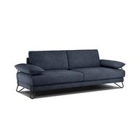 SOFA LORI 3-Sitzer, dunkelblau - Schwarz/Dunkelblau, Holzwerkstoff/Textil (245/87/96cm) - Wozimo