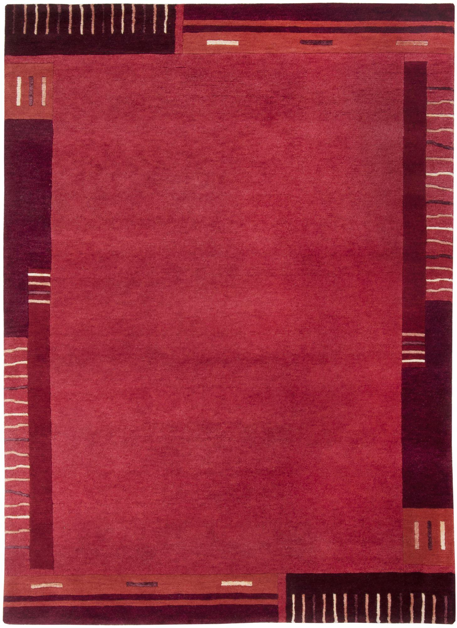 HANDKNÜPFTEPPICH Kailash 60x90 cm - Rot, Textil (60/90cm) - THEKO