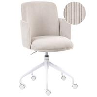 BÜROSTUHL Cord Hellbeige Dryden - Beige, Textil (60/84/60cm) - Beliani