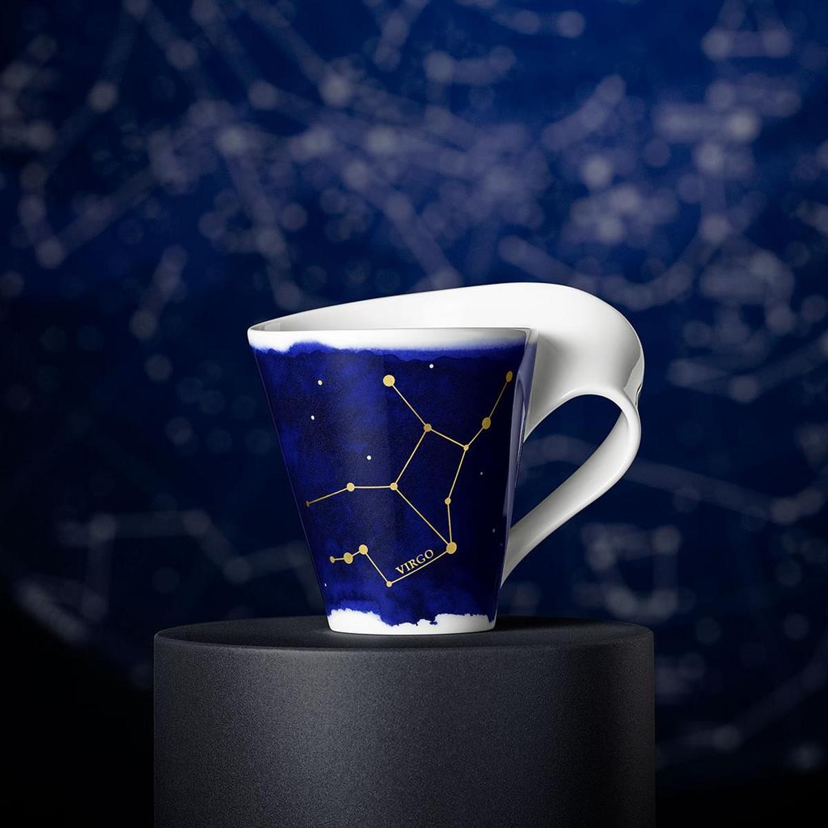 TASSE JUNGFRAU NewWave Stars weiß-blau 300 ml - Blau/Weiß, Keramik (0.3L) - Villeroy & Boch