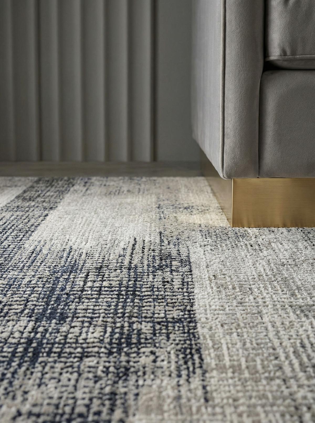 TEPPICH TIBER-Orte, geometrisch-abstrakt, Dunkelblau, 120 x 170 cm - Dunkelblau, Textil (170/120cm) - KADIMA DESIGN