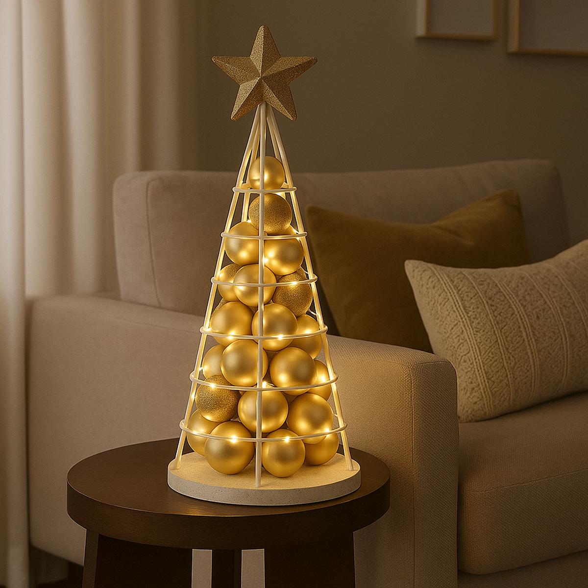 DEKO-BAUM Weiß - Weiß, Metall (60cm) - MCW