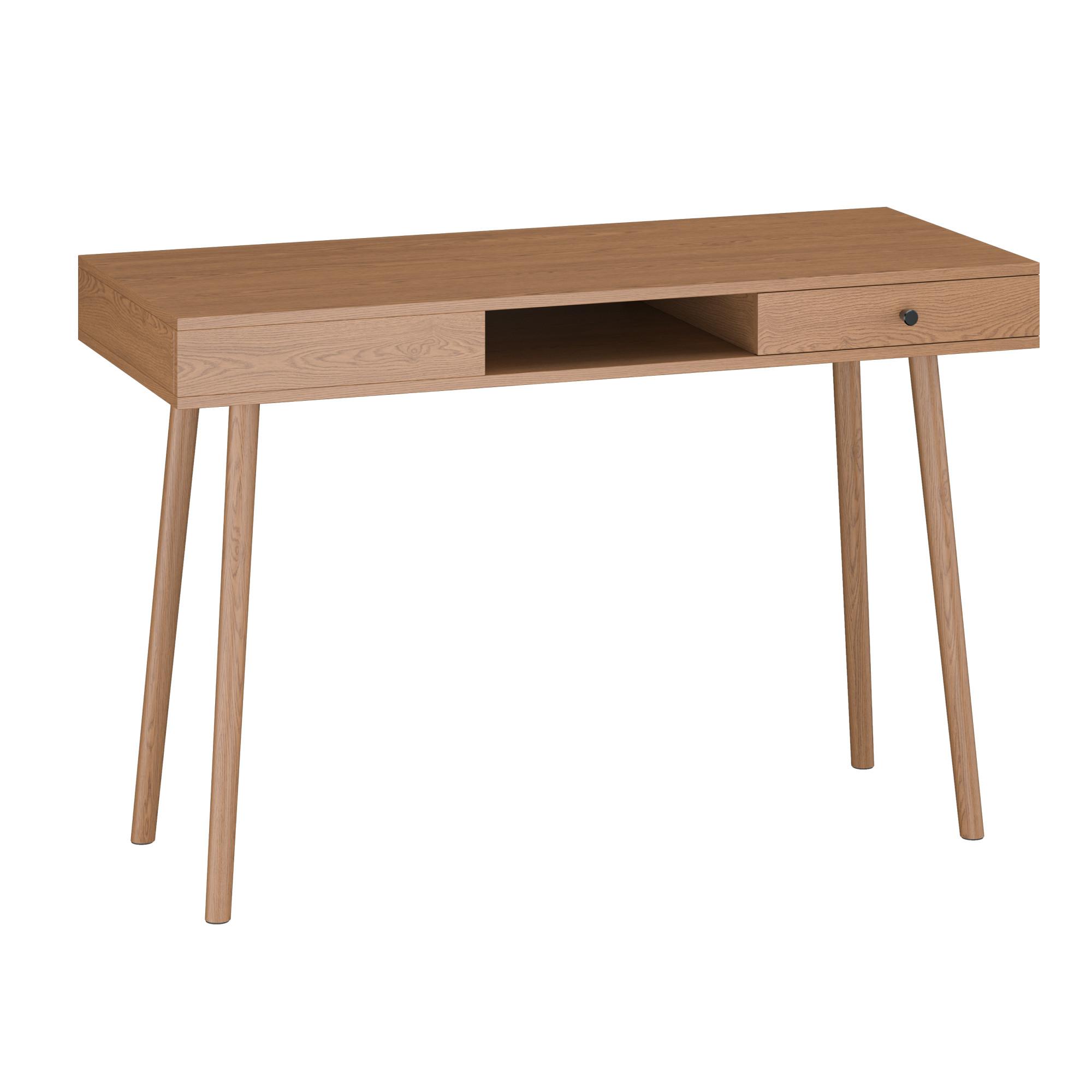 SCHREIBTISCH Habo - Dunkelbraun, Holzwerkstoff/Metall (48/115/75cm) - [en.casa]