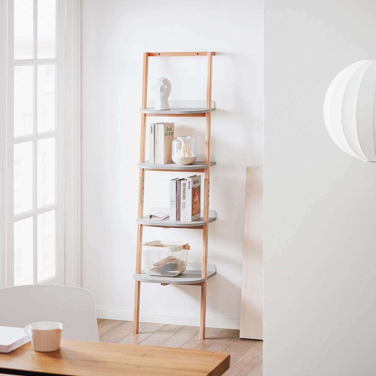 BÜCHERREGAL Grau-Natur - Naturfarben/Grau, Holz/Holzwerkstoff (44/169/39cm) - SoBuy