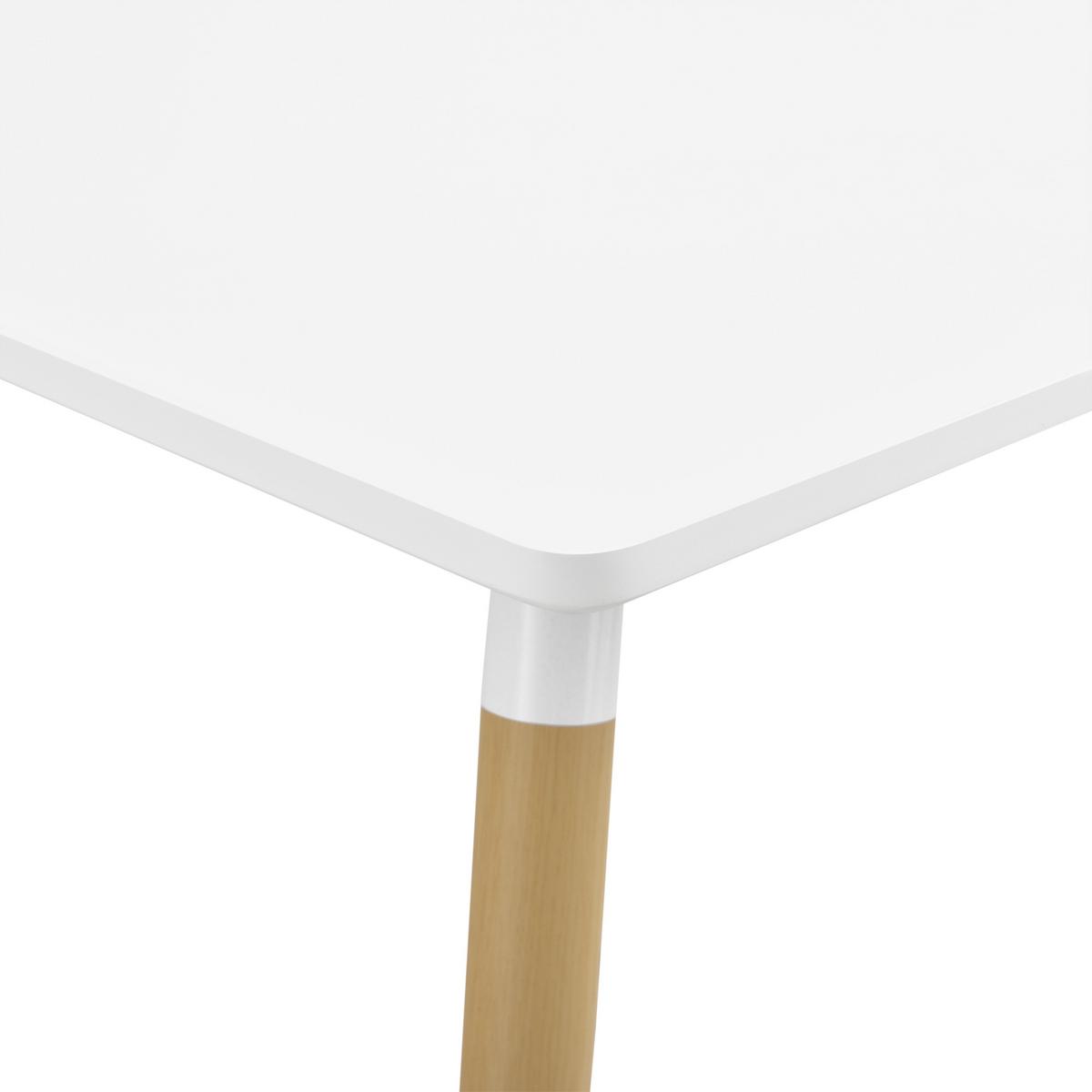 ESSTISCH Hessen - Weiß/Braun, Holzwerkstoff/Metall (80/80/74cm) - [en.casa]