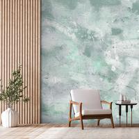SELBSTKLEBENDE FOTOTAPETE Grün 98/70 cm - Grau/Grün, Kunststoff/Textil (98/1cm) - KUNSTLOFT