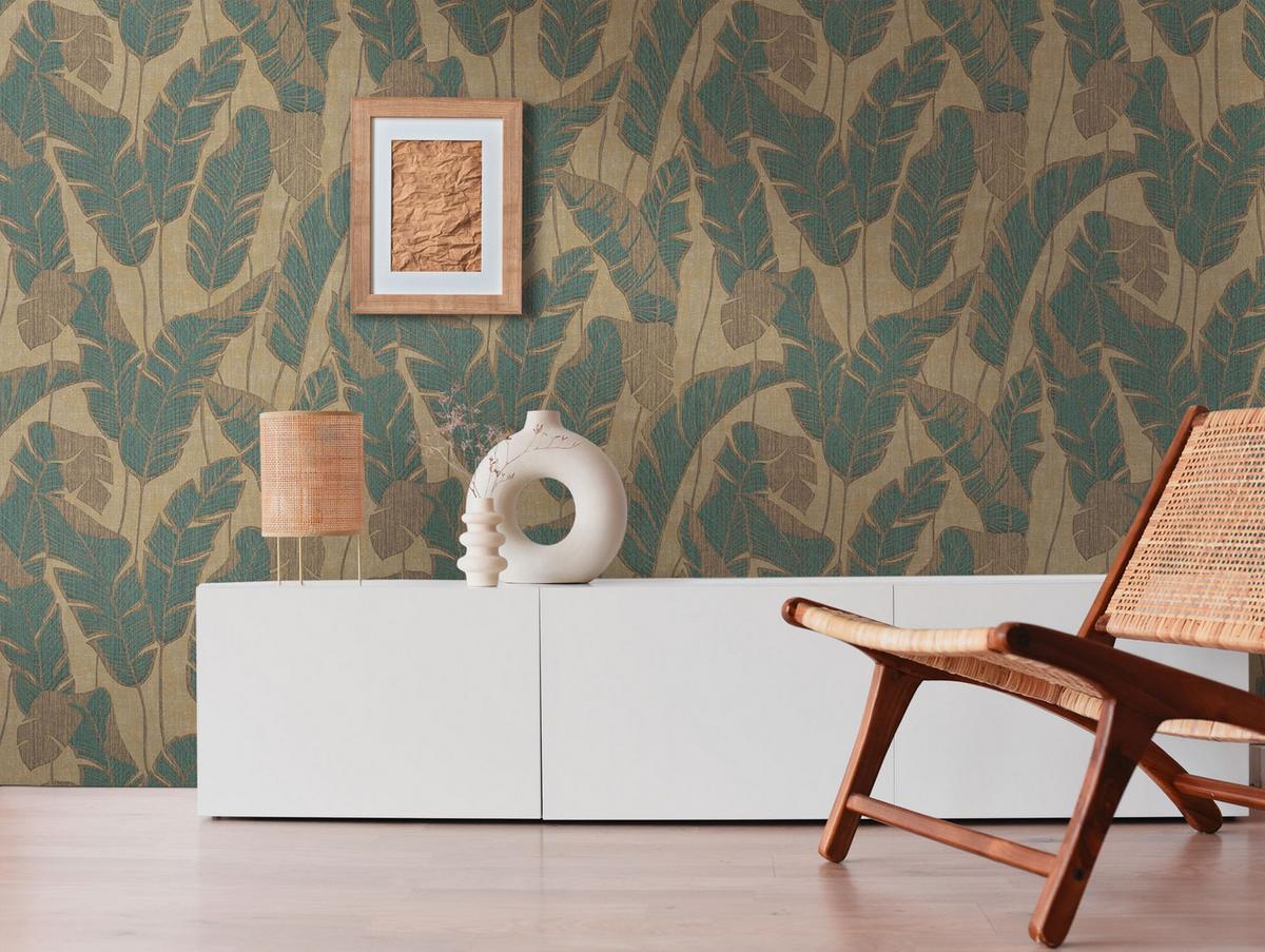 VLIESTAPETE Grün 53/1005 cm - Grün, Textil (53/1cm) - KUNSTLOFT