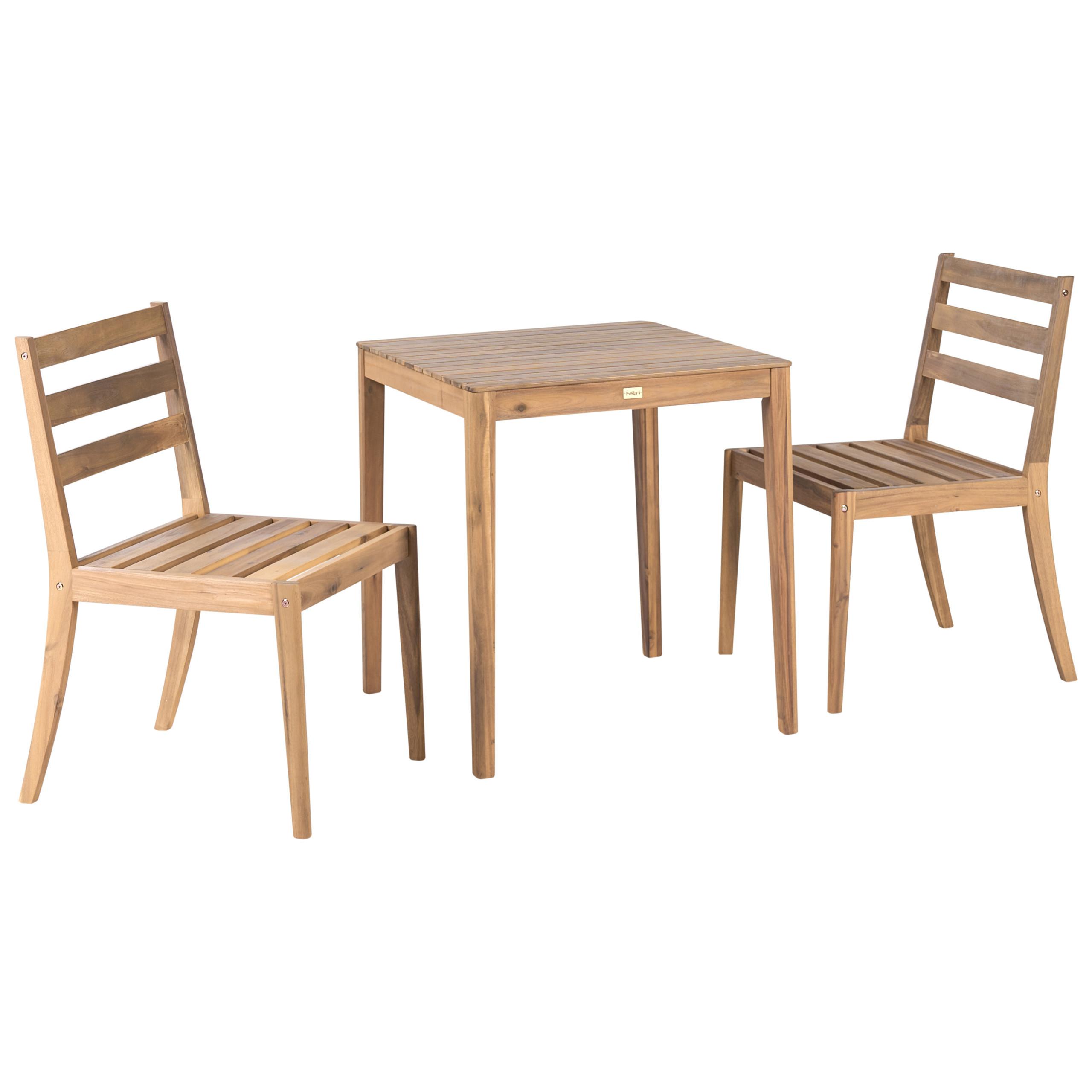 BISTRO-SET zertifiziertes Akazienholz Hellbraun Chioggia - Hellbraun, Holz - Beliani