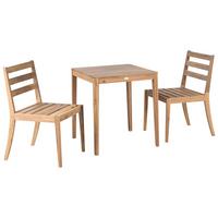 BISTRO-SET zertifiziertes Akazienholz Hellbraun Chioggia - Hellbraun, Holz - Beliani