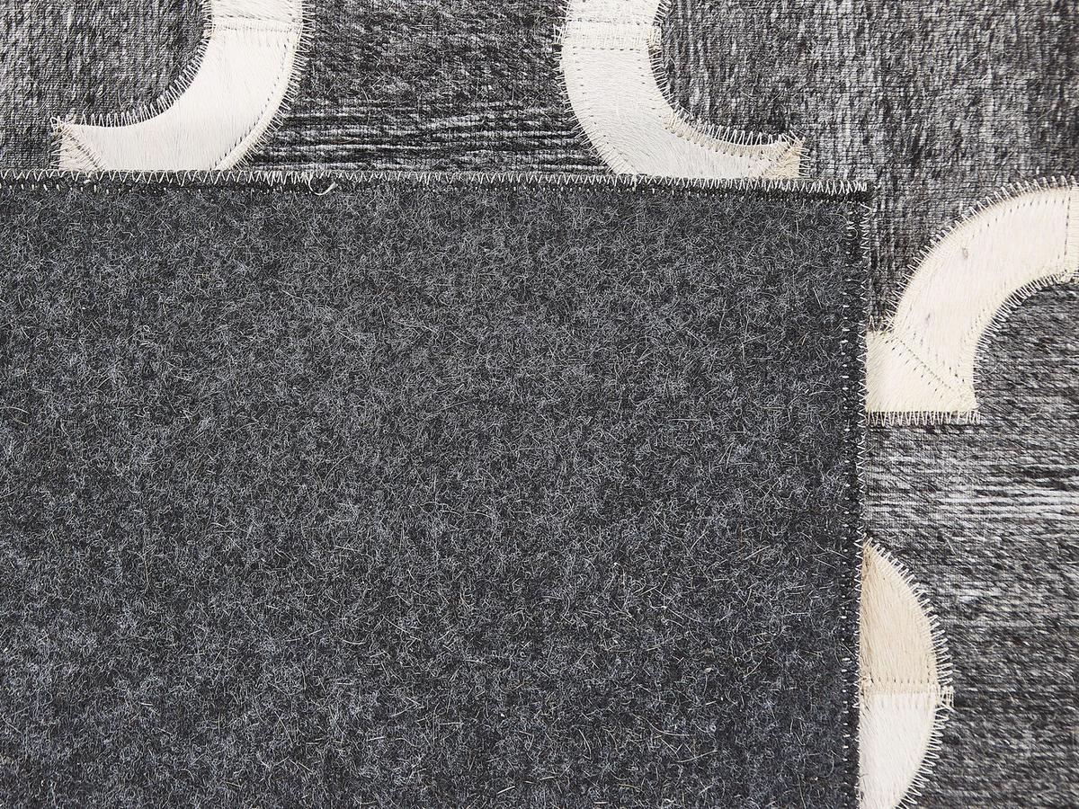 PATCHWORK-TEPPICH Yedisu 200/140 cm - Grau, Fell (140/200cm) - Beliani