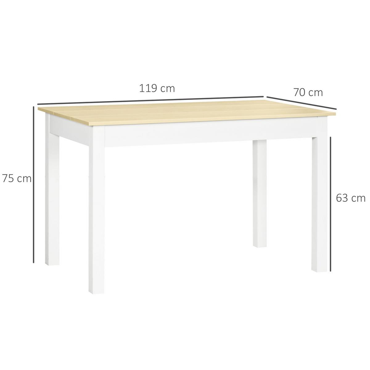 ESSTISCH Jyvin 119/70/75 cm - Braun, Holz (119/70/75cm) - ZMH