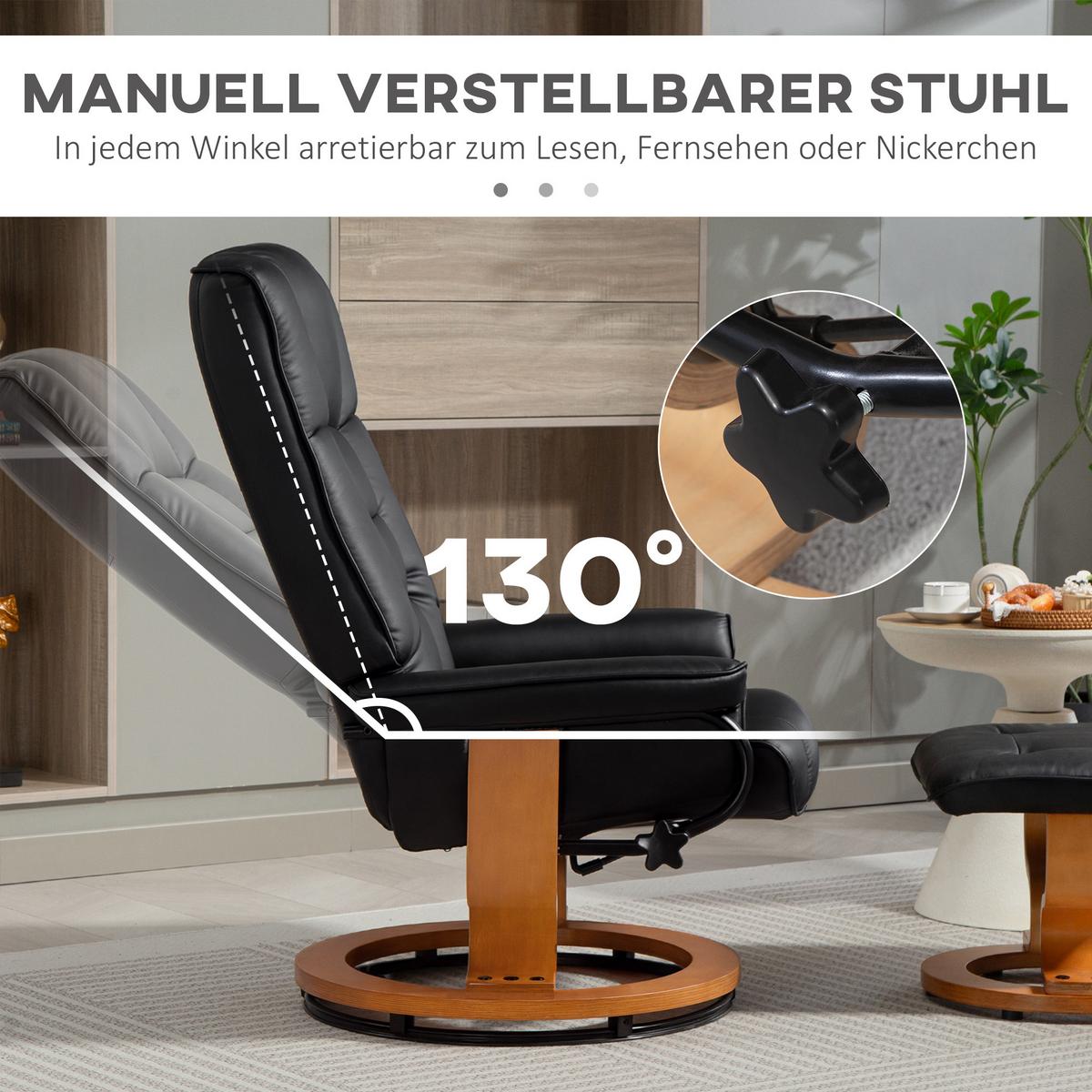 LIEGESTUHL-SET 2er Set Kunstleder Holz Grau - Naturfarben/Grau, Holz/Kunststoff (85/104/76cm) - HOMCOM