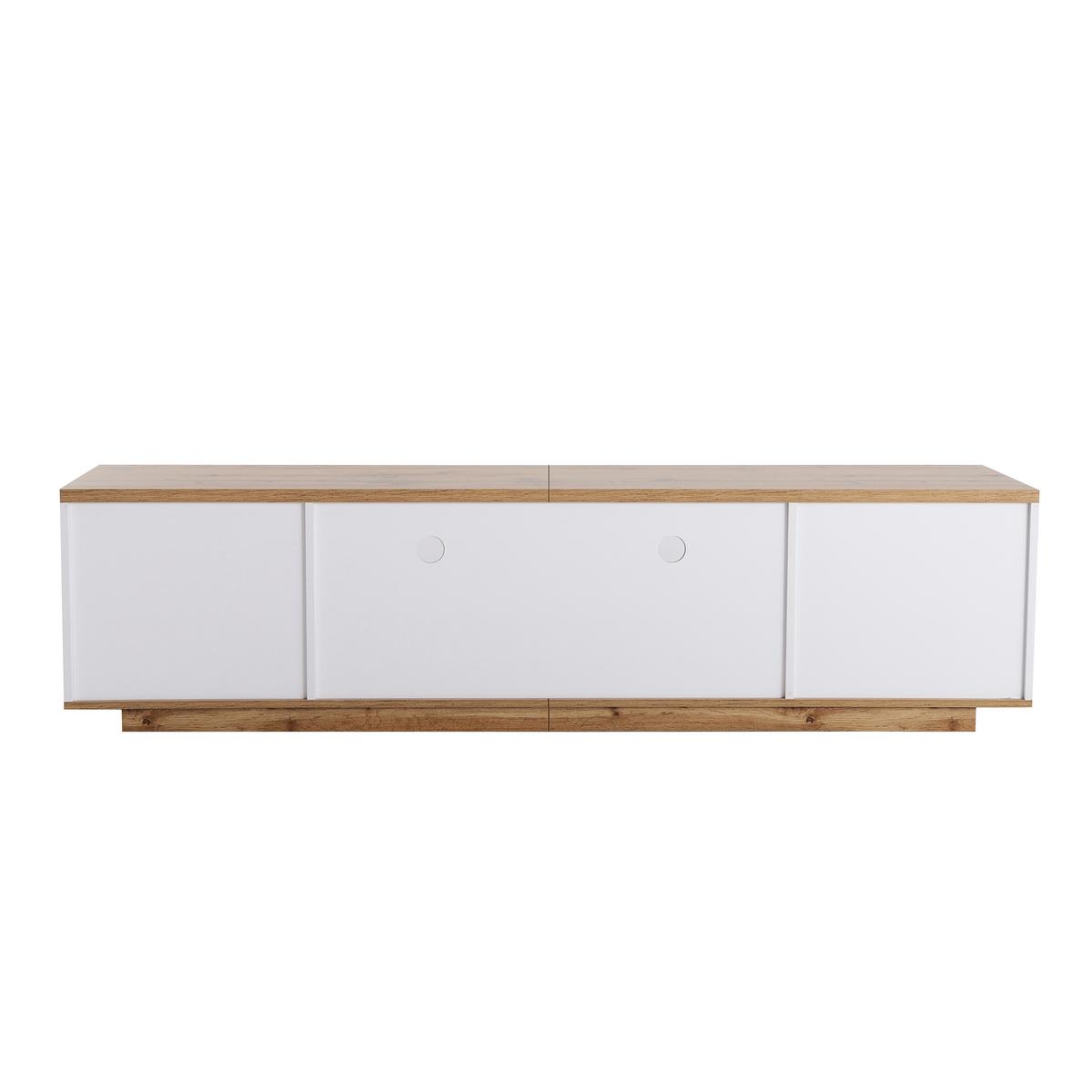 TV-SCHRANK 180 cm in Weiß & Holz-Optik Modernes Color-Block-Design - Honigeiche, Holzwerkstoff (180/46/38cm) - Urban Meuble