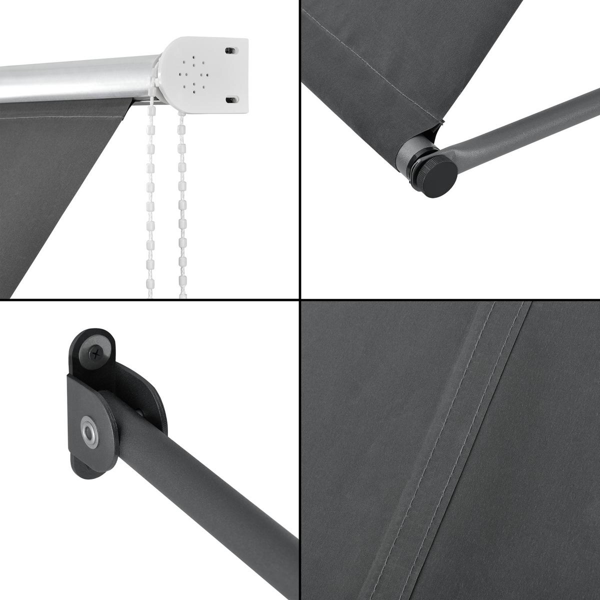 MARKISE Malaga - Grau, Textil (300/0.1/120cm) - pro.tec