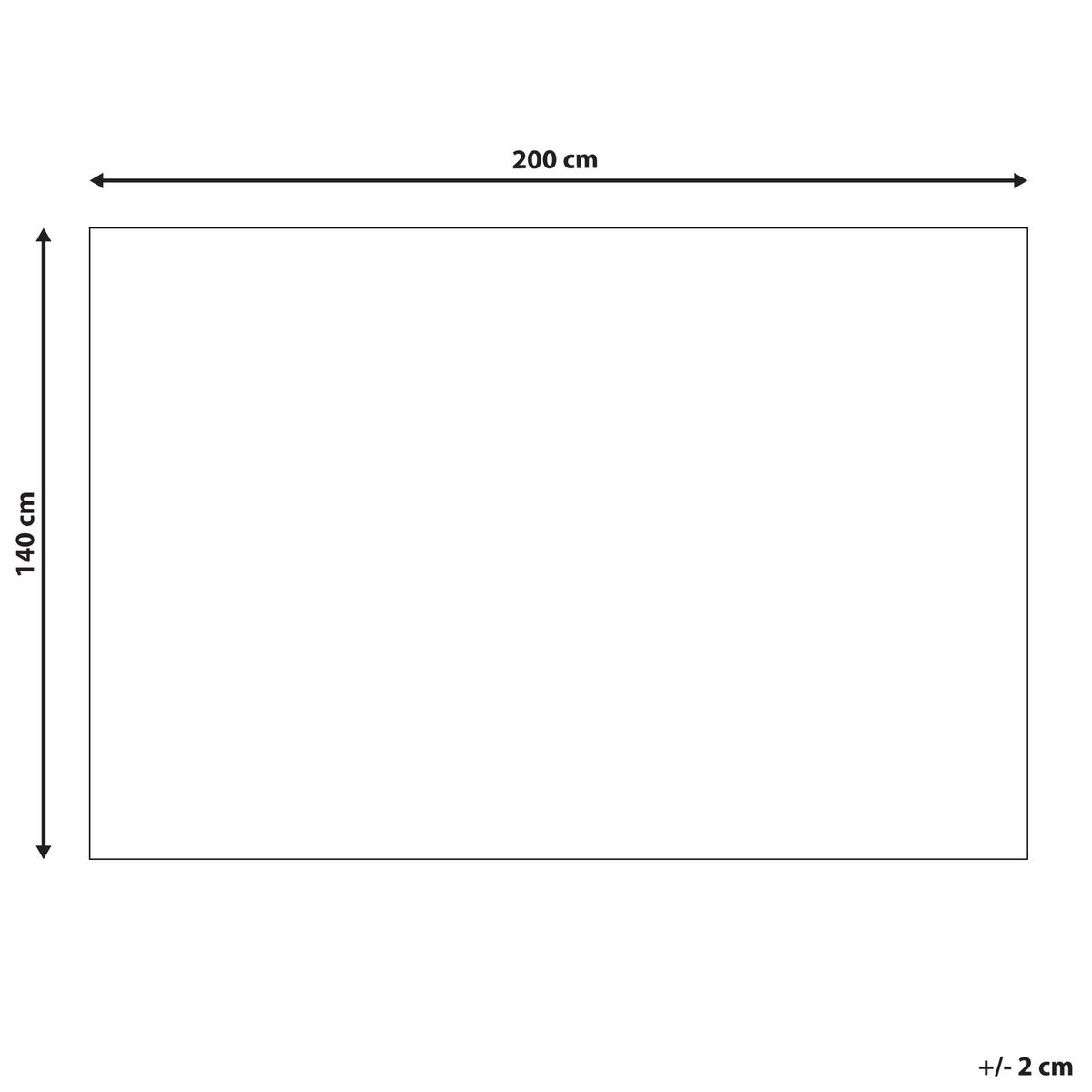 KURZFLOR-TEPPICH Vekse 200/140 cm - Blau, Naturmaterialien (140/200cm) - Beliani