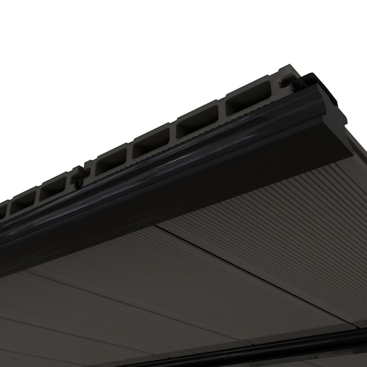 TERRASSENDIELEN WPC Grau 2 m² - Grau, Kunststoff (220/14.6/2.5cm) - Juskys