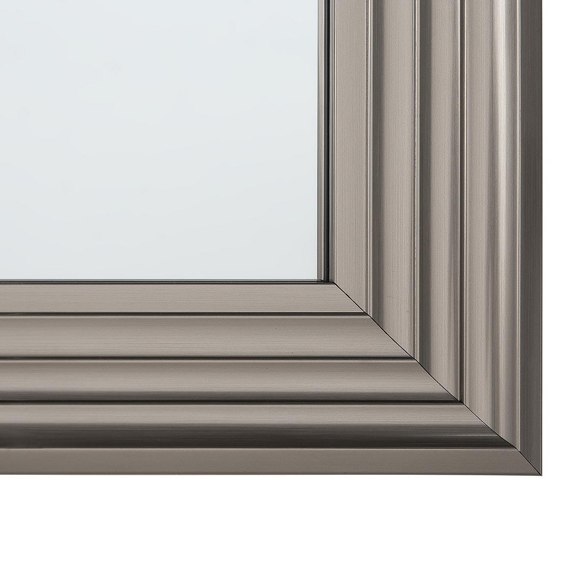WANDSPIEGEL silber rechteckig 61/91 cm Chatain - Silberfarben, Kunststoff (61/91/4cm) - Beliani