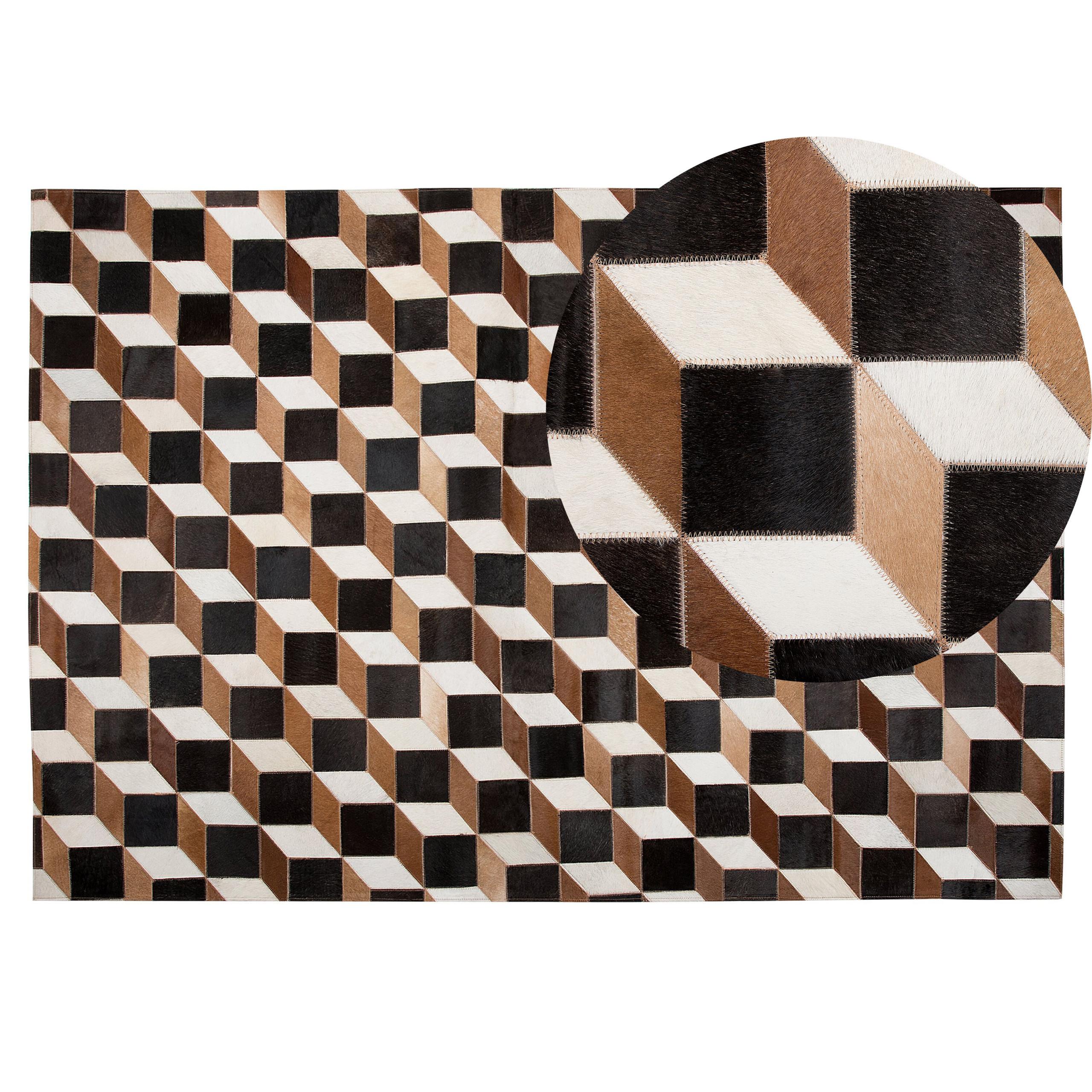 KURZFLOR-TEPPICH Alpkoy 200/140 cm - Braun, Fell (140/200cm) - Beliani