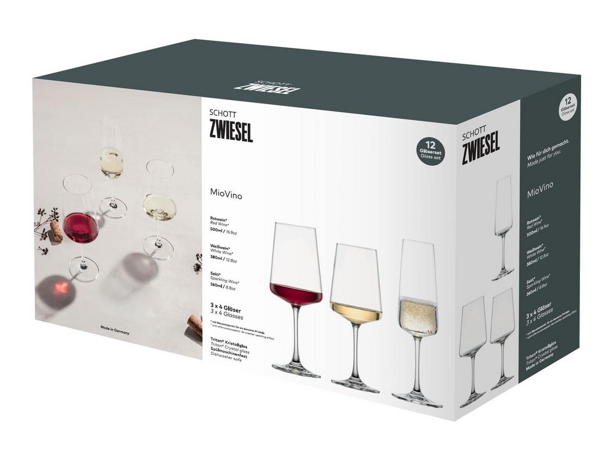 WEIN- & SEKTGLÄSER MioVino transparent 12-tlg. - Transparent, Glas - Schott Zwiesel