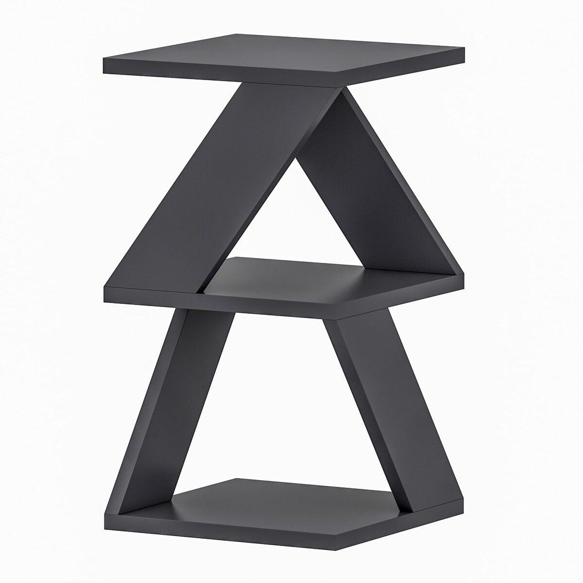 SOFAENDE 3 Ebenen - Albeni - 30/30/50 cm - Anthrazit, Holzwerkstoff (73.3/30/50cm) - Calicosy