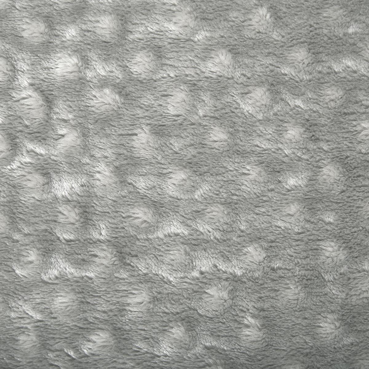 DECKE Hellgrau Samur 220/200 cm - Hellgrau, Textil (200/220cm) - Beliani