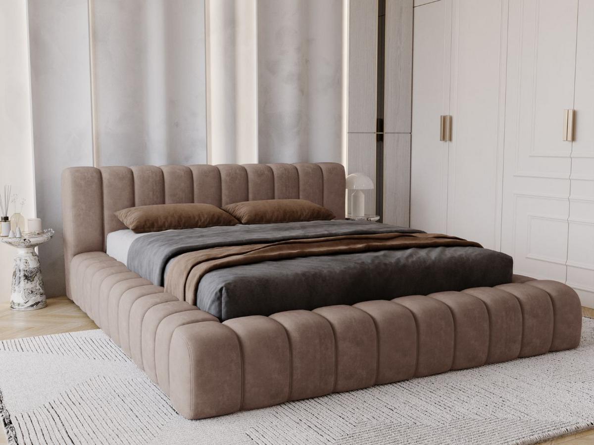 POLSTERBETT Italia 160x200 Braun - Braun, Textil (160/200cm) - Graingold