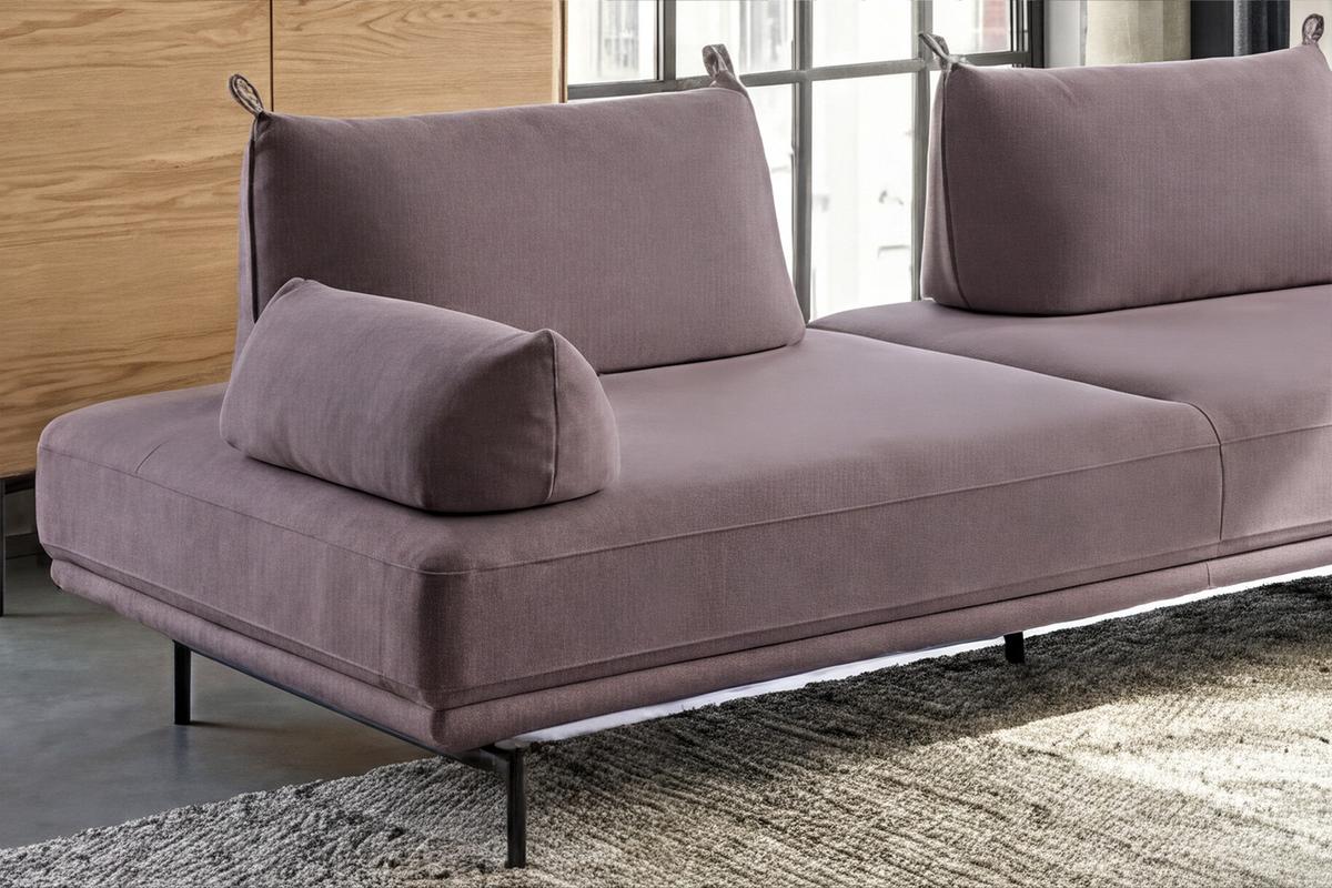 ARMLEHNKISSEN CANE Violett Webstoff - Violett, Textil (58/20cm) - KAWOLA