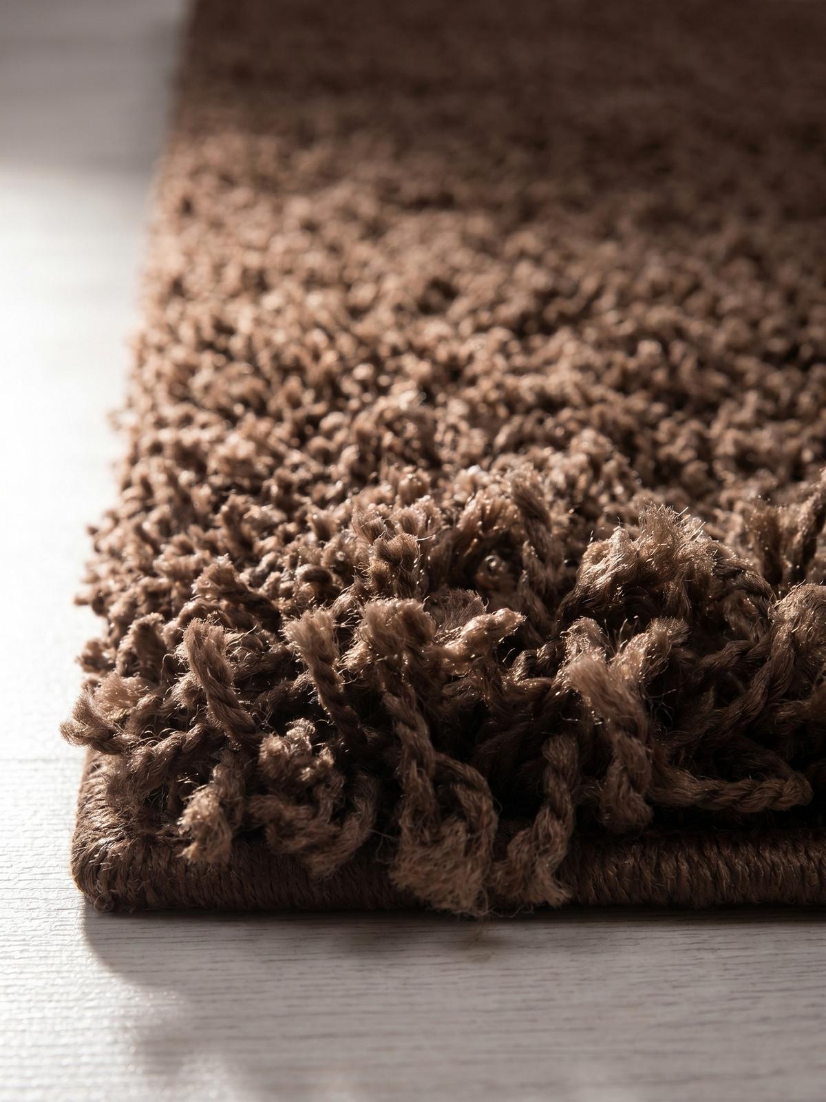 HOCHFLORTEPPICH RHEIN, einfarbig, aus Polypropylen, Braun, 80 x 250 cm - Braun, Textil (250/80cm) - KADIMA DESIGN