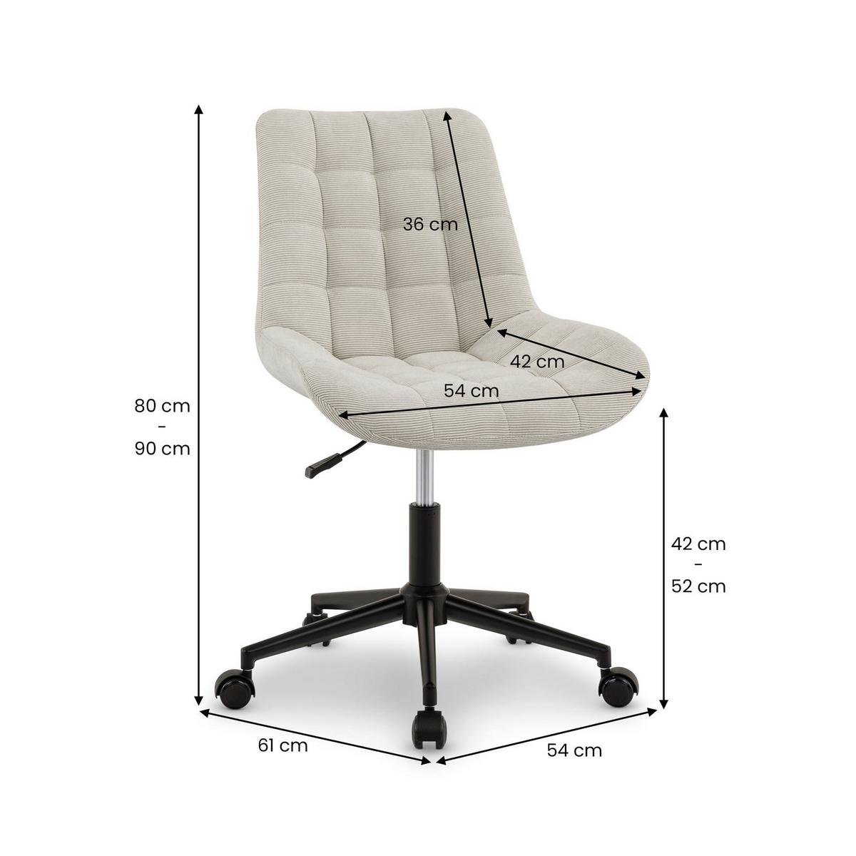 DREHSTUHL VASILO beige - Beige, Textil (54/80/61cm) - IDIMEX