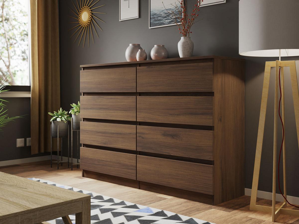 KOMMODE Malwa M8 - Nussbaumfarben, Holzwerkstoff (138/100/40cm) - MIRJAN24