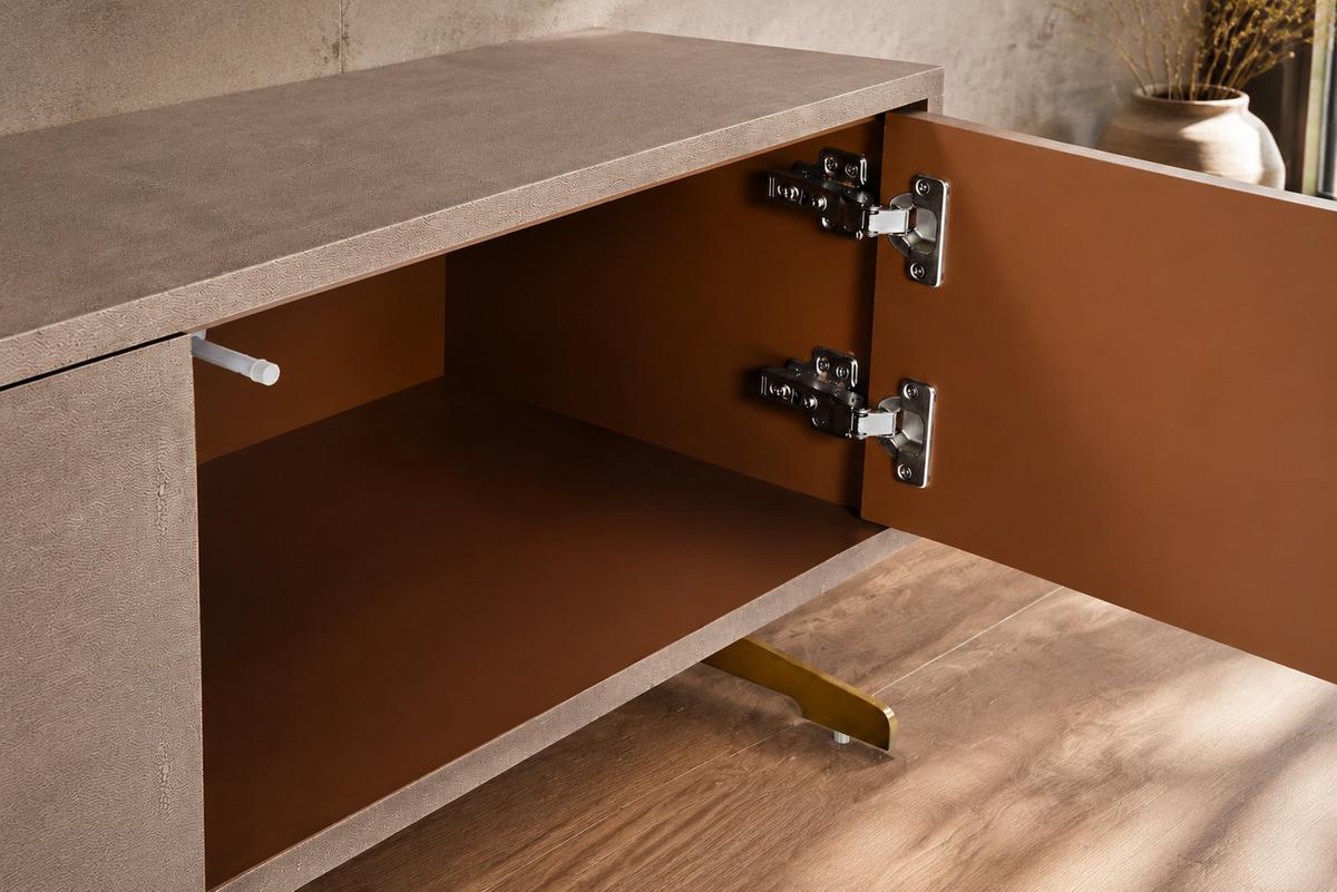 LOWBOARD GALA Gold Holz - Goldfarben, Holz/Metall (200/42/40cm) - KAWOLA