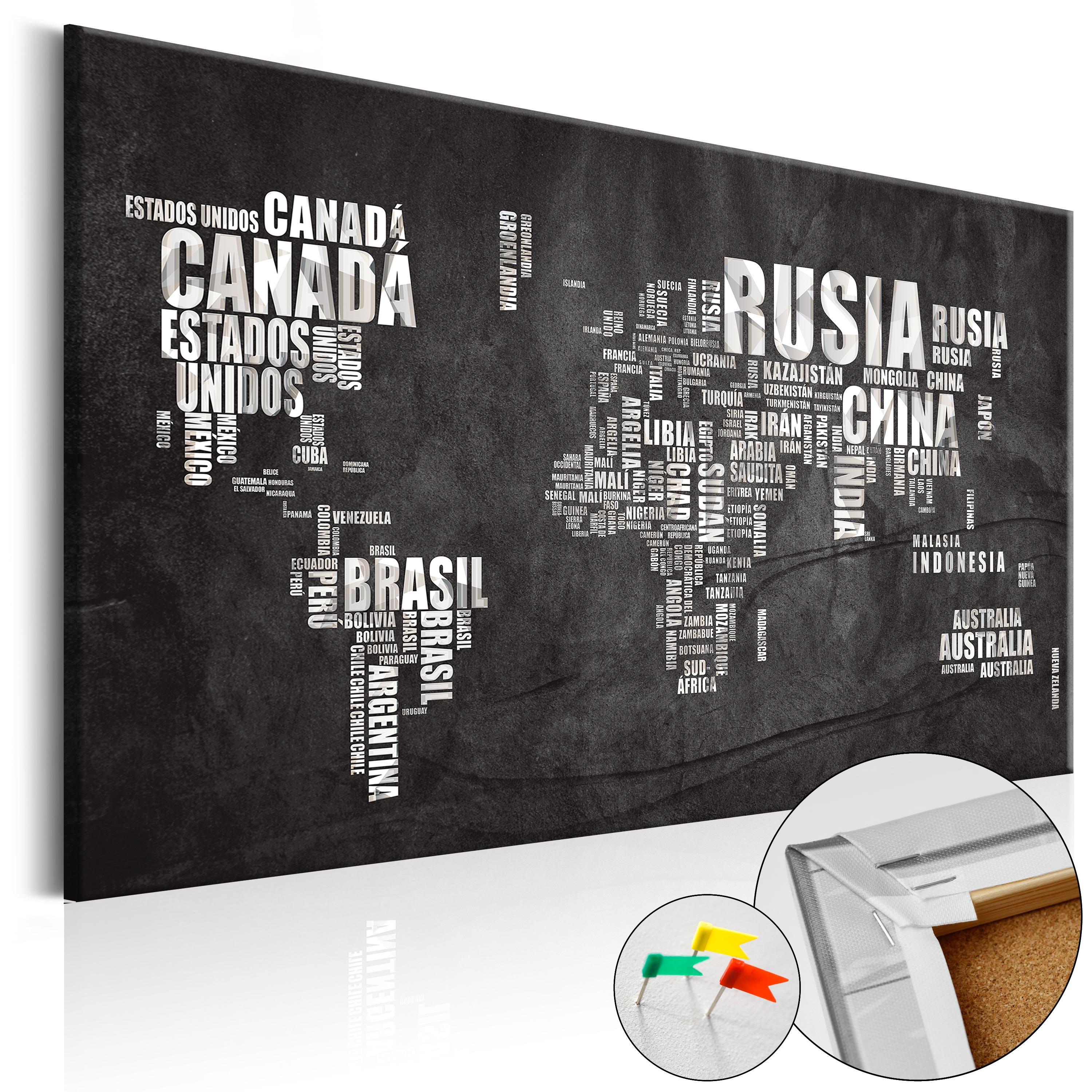 PINNWANDBILDER Schwarz 120/80 cm - Schwarz/Grau, Naturmaterialien/Textil (120/80cm) - KUNSTLOFT