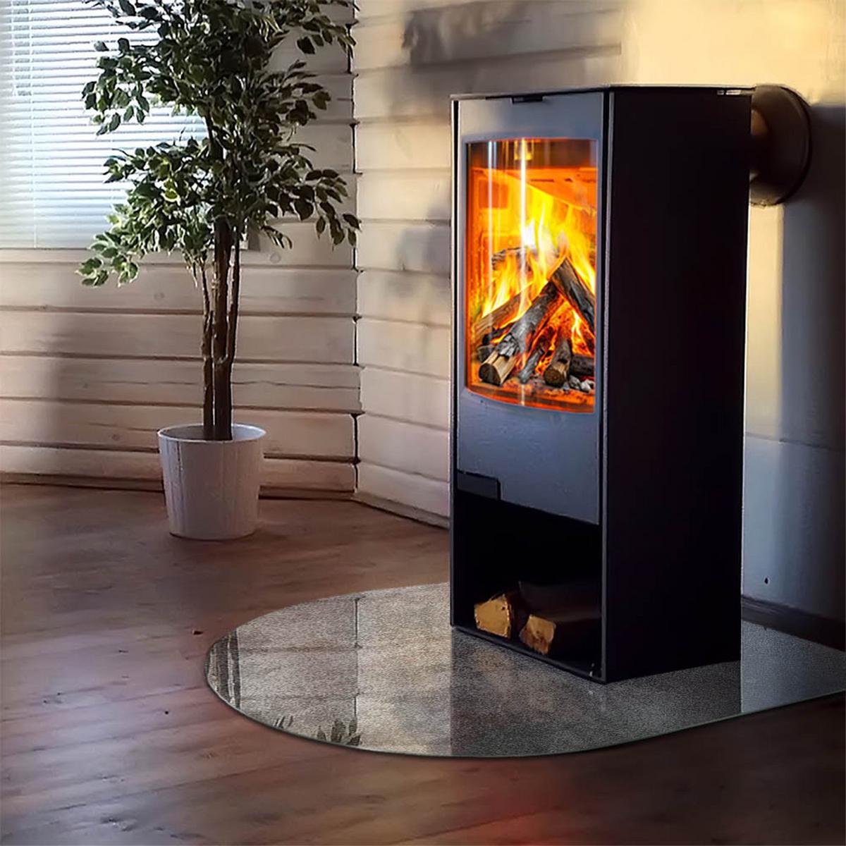 GLASPLATTE für Kamin 100x100 cm - Grau, Glas (100/100/0.4cm) - TULUP