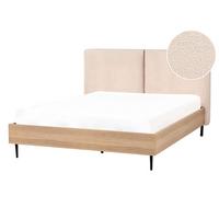 BETT mit Lattenrost 140x200 cm Beige Limanton - Beige, Textil (140/200cm) - Beliani