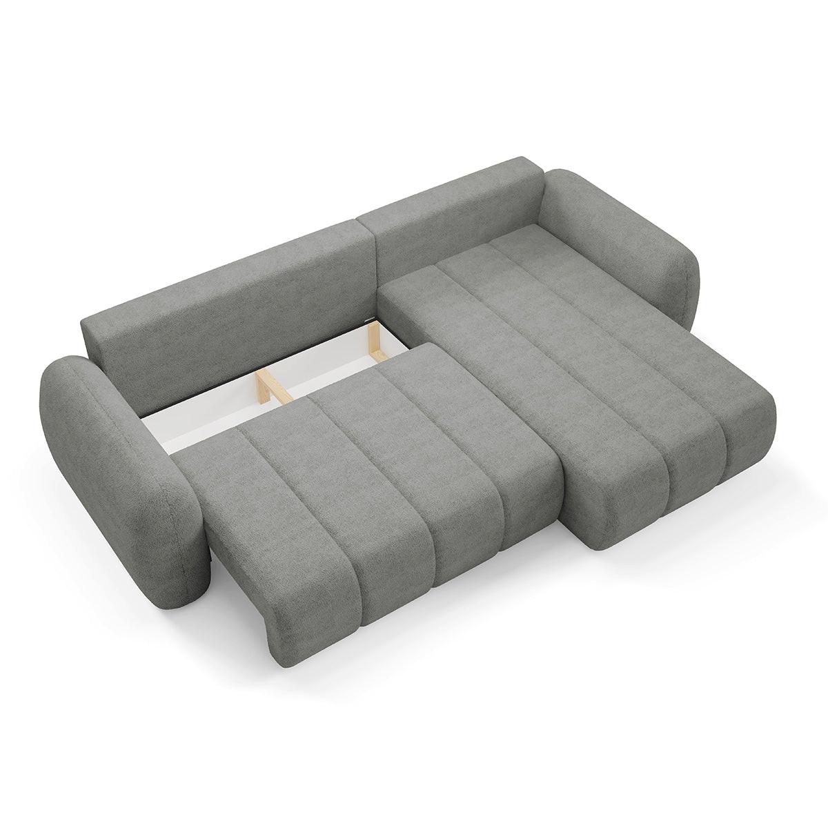 ECKSOFA Cesar 3 Sitzplätze Hellgrau - Grau, Holz (304/190cm) - Petits-meubles