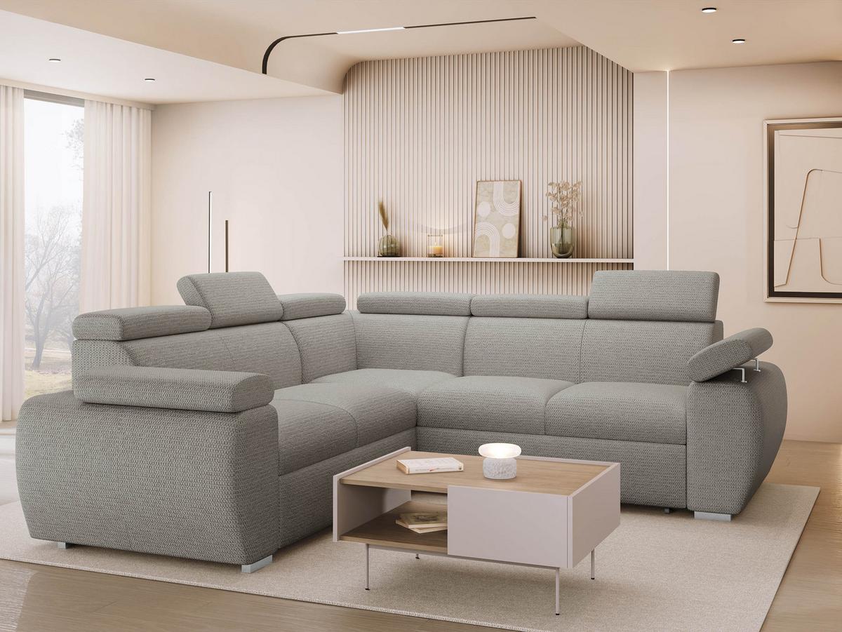 ECKSOFA Boston Maxi - Chromfarben/Greige, Holz/Textil (260/260cm) - MIRJAN24