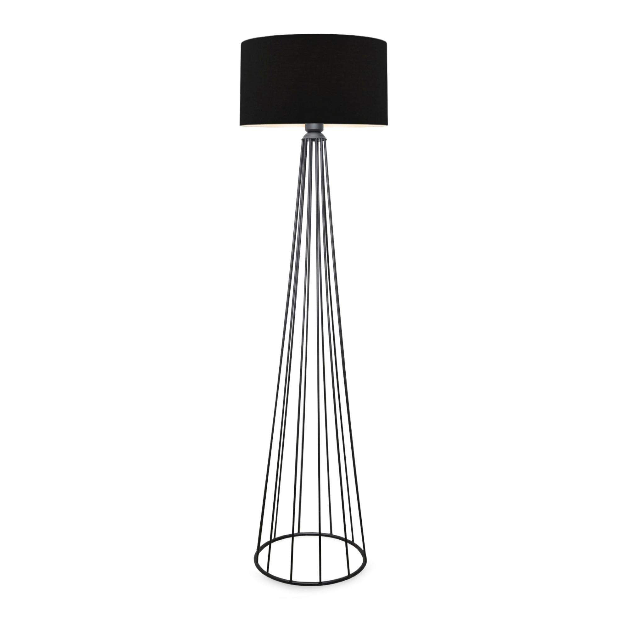 STEHLEUCHTE Neath - Schwarz, Metall (30/30/155cm) - lux.pro
