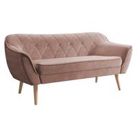 SOFA Skand 2 - Rosa/Naturfarben, Holz/Textil (140/75/74cm) - MIRJAN24