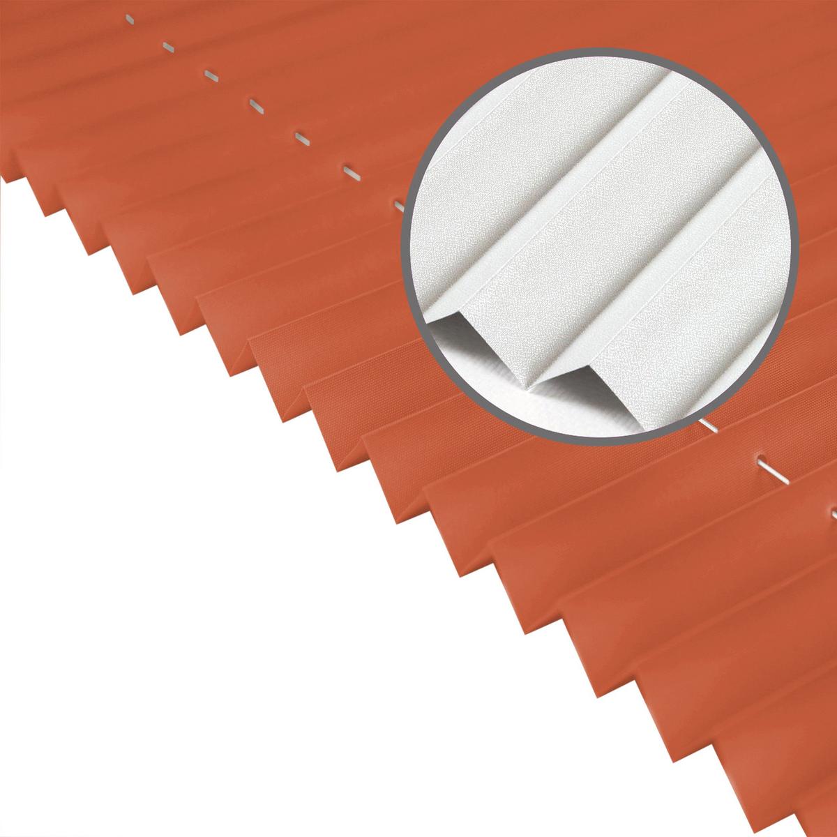 PLISSEE Thermo Basic 75 x 150cm Klemmfix ohne Bohren - Orange, Textil (75/150/150cm) - Deco-Raum