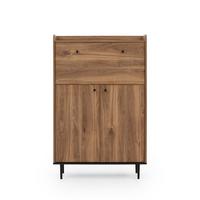 KOMMODE Vasilia mit 3 Türen, Brandy Castello - Eichefarben, Holzwerkstoff (90/140/40cm) - Beautysofa