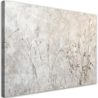 WANDBILD graue pflanzen im nebel - Grau, Textil (60/40cm) - Feeby