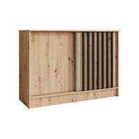 KOMMODE Horizon mit 2 Schiebetüren, eiche Artisan, 120 cm - Eiche Artisan, Holzwerkstoff (121/85/43.5cm) - Beautysofa