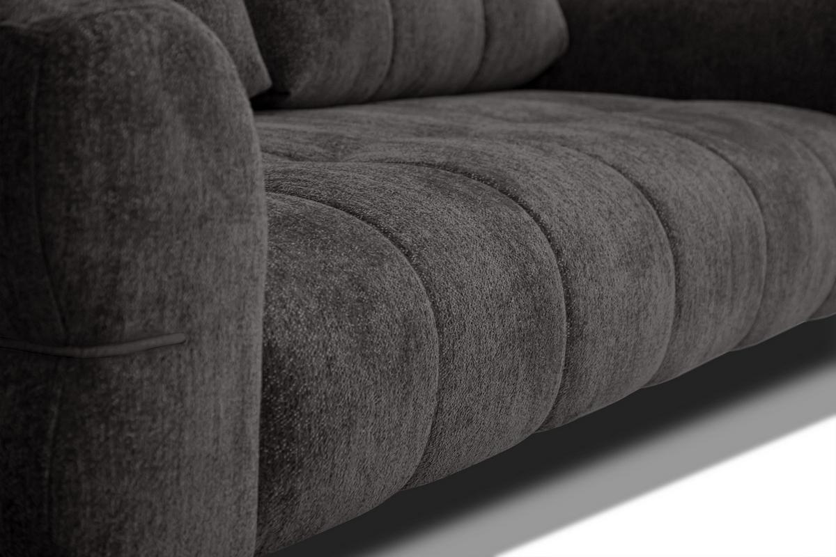 SOFA SALVINI 2,5-Sitzer, dunkelgrau - Dunkelgrau, Holz/Textil (206/88/99cm) - Wozimo