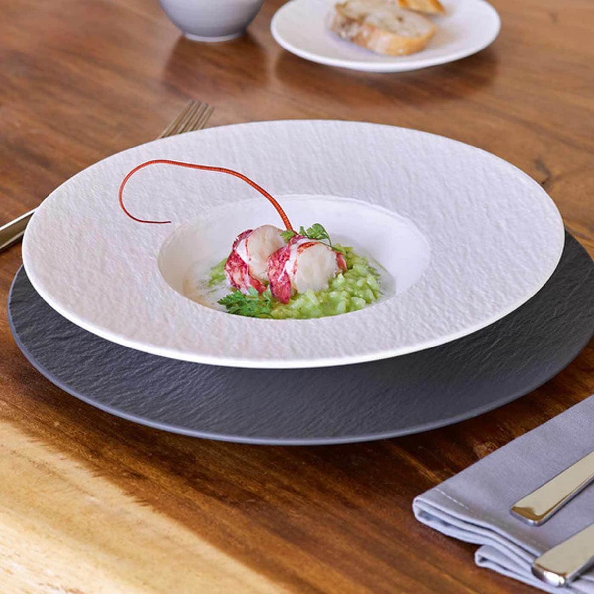 TELLER-SET Manufacture Rock weiß 6-tlg. - Weiß, Keramik (39/17/39cm) - Villeroy & Boch