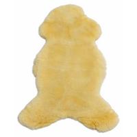 SCHAFFELL Premium Merino Lammfell Natur Medizinisch gegerbt geschoren ca. 105 cm - Gelb, Fell (55/105cm) - Provellus